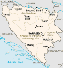 Landkarte Bosnien-Herzegowina