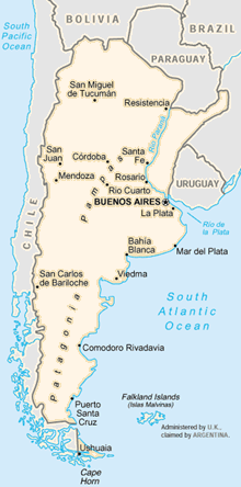 Landkarte Argentinien