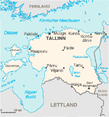 Landkarte Estland