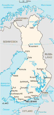 Landkarte Finland