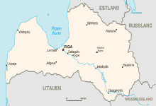 Landkarte Lettland