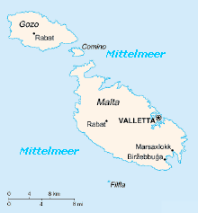 Landkarte Malta