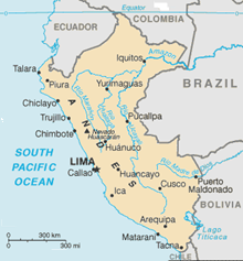 Landkarte Peru
