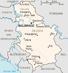 Landkarte Serbien