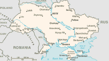 Landkarte Ukraine